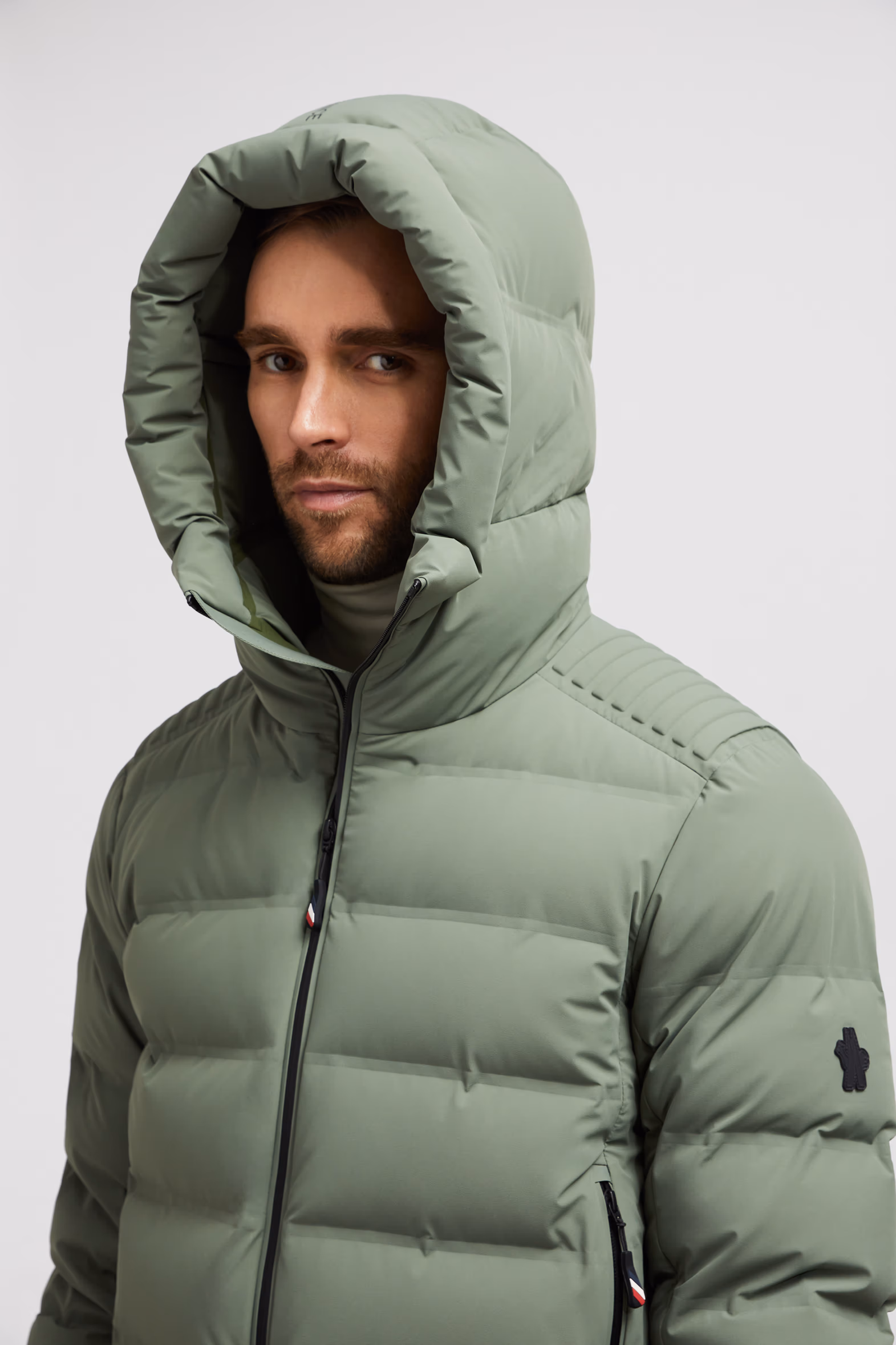 Lagorai Hooded Down Ski Jacket Men Sage Green Moncler 4